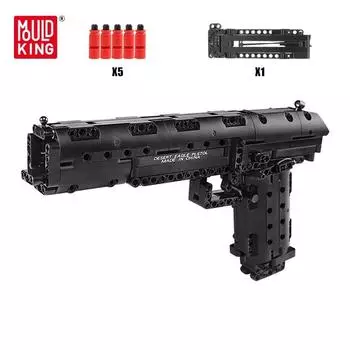 Плесень KING MOC Desert Eagle, пистолет, оружие, модель пистолета SWAT, строительные блоки, кирпичи, детские развивающие игрушки «сделай сам», рождественские подарки