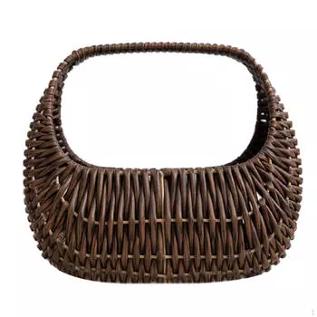 Плетеная корзина, Цветочная корзина для поделок, Элегантный домашний декор, Декоративный небольшой фермерский дом бежевый