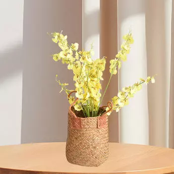 Плетеная корзина для растений, цветочный горшок, декоративное хранилище для гостиной Diameter 16cm