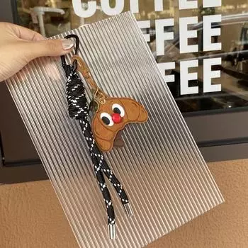 Плетеная кожаная подвеска в виде круассана, хлеба, сумка, подвески, плетение, нейлоновая веревка, сумка, подвески, сумка, подвеска Style 1