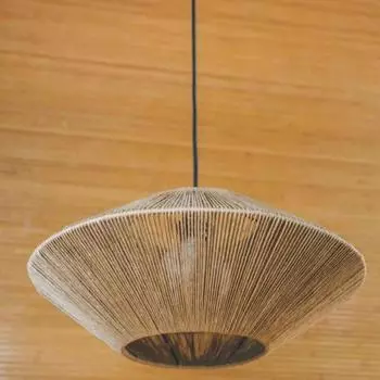 Плетеная люстра в богемном деревенском стиле современного дизайна