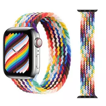 Плетеная петля Solo для Apple Watch Band Se 76543, 40 мм, 44 мм, эластичный ремешок для браслета Smart Series, аксессуары 38 мм, 42 мм, 41 мм, 45 мм 38mm 40mm 41mm&S