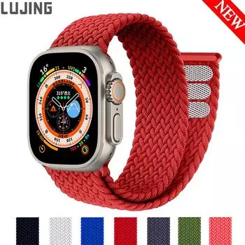 Плетеная петля Solo для Apple Watch Ultra Band 49 мм, 45 мм, 41 мм, 44 мм, 40 мм, 42 мм, браслет Correa iWatch series 7 SE 8, 6, 5, 4, 3, ремешок