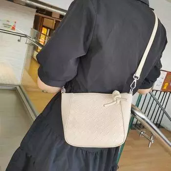 Плетеная сумка через плечо, женская сумка-мешок «все в одном», модная сумка Senior Sense через плечо из натуральной кожи чёрный