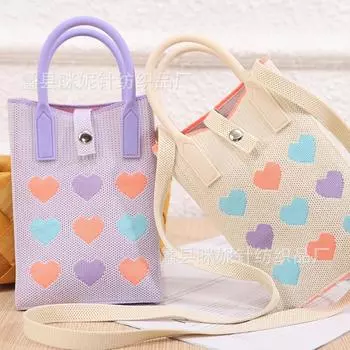 Плетеная сумка, модная сумка через плечо, китайская сумка для переноски, вязаная сумка для мобильного телефона