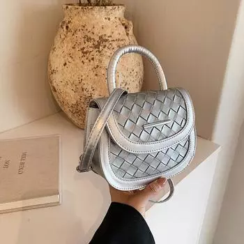 Плетеная сумка Niche Design 2024 года, летняя новая модная универсальная сумка через плечо в иностранном стиле белый