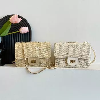 Плетеная сумка, новая модная плетеная сумка на одно плечо, повседневная сумка через подмышку, простая сумка для поездок на работу, сумка-сумка