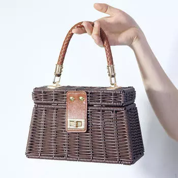 Плетеная сумка-тоут, классическая ручная сумка, кошелек для отпуска, пляжа, вечера, лета