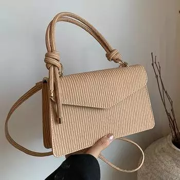 Плетеная сумка женская 2024 новая модная сумка через плечо женская сумка-мессенджер чёрный