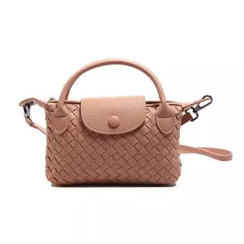 Плетеная сумка женская новая высококачественная текстура популярная сумка-мессенджер с пельменями нишевая темпераментная сумка на плечо чёрный