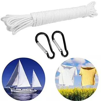 Плетеная веревка с крючками, аксессуары длиной 38 футов/11,5 м. Веревки для белья