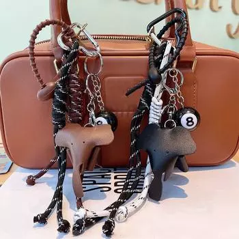 Плетеная веревка сумка кулон для женщин сумки высококачественный кулон слон кулон подходящие аксессуары для сумок one size чёрный
