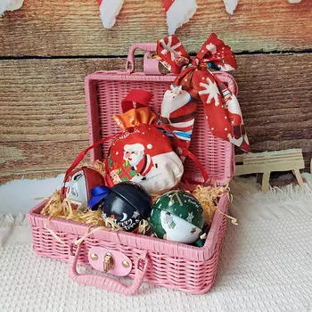 Плетеная вручную ротанговая корзина для хлеба, фруктов, конфет, закусок розовый