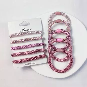 Плетеная высокоэластичная радужная веревка для волос, головной убор, смелая саржа без деформации, простая резинка для волос