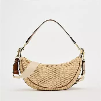 Плетеная женская сумка, уникальный дизайн, повседневная сумка через плечо, большая вместительная сумка для пельменей, универсальная женская сумка через плечо 2024