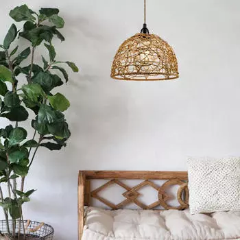 Плетение абажура подвесной светильник абажур для фермерского дома отеля светильник для кафе чайный домик
