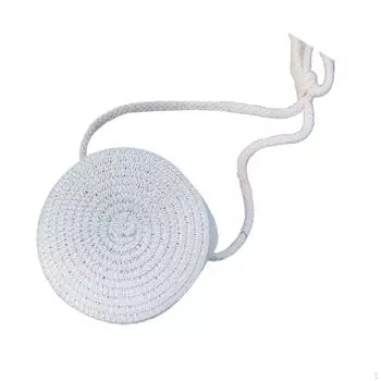 Плетение сумка через плечо женская круглая женская сумка через плечо для шопинга мероприятий путешествий белый