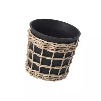 Плетеное кашпо из ротанга, чехол для цветочных горшков, корзины для растений, ручная работа, корзина для растений для хранения, контейнер для растений для дома и улицы S