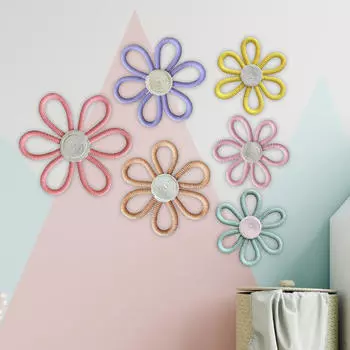 Плетеные цветы ромашки настенное украшение ремесла фон декор