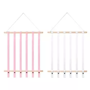 Плетеные деревянные палочки для хранения, держатель для ремня, заколки для волос, ободки, органайзер для девочек-подростков, головные уборы, настенные подвески