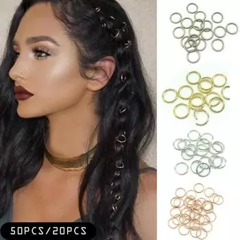 Плетеные грязные косы, декоративное кольцо, твист-коса, круг, аксессуары для волос, уличная панк-девушка 20pcs золотой