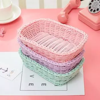Плетеные корзины для хранения ручной работы, органайзер для стола, корзина для пикника, ящик для хранения фруктов, контейнер для хранения косметики, коробка для ключей, коробка для закусок