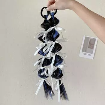 Плетеные парики Тканевый бант Кольцо для волос Веревка Женский Корейский Милый Стиль Мода Спорт Боксерская коса Повязка на голову Девушки Аксессуары для волос