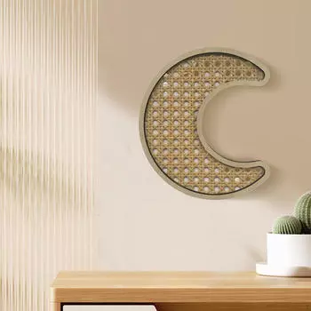 Плетеные украшения из ротанга своими руками для настенного искусства вечеринки скандинавские фото реквизит декор подвесные украшения Moon S