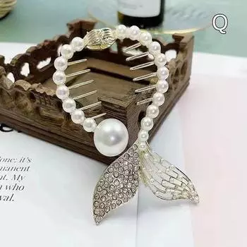 Плетеные заколки для волос с бантом, заколка-бабочка с жемчугом, заколка для хвоста, заколка для волос, коготь