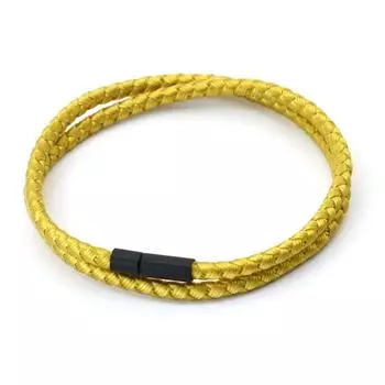 Плетеный красный браслет из веревки для мужчин и женщин, персонализированная магнитная плетеная модель, двухслойный морской браслет, студенческие украшения 19.5cm/7.7inch чёрный