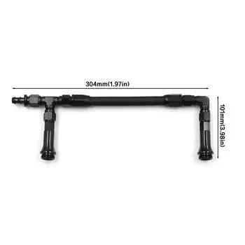 Плетеный карбюраторный топливопровод с двойной подачей AN6, двойной насос, замена алюминиевого сплава для 4150 Holley чёрный