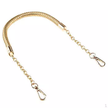 Плетеный кожаный ремешок-цепочка для сумки, клатча или сумки — длина 60 см, с омаром