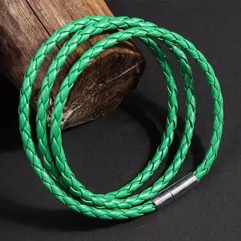 Плетеный многослойный женский браслет Плетеный кожаный браслет унисекс с пряжкой Мужской 1 шт. Уникальный ручной работы