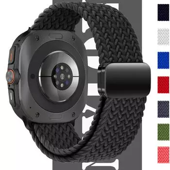 Плетеный нейлоновый ремешок для Samsung Galaxy Watch Ultra Strap 47 мм Аксессуары Магнитный нейлоновый браслет Galaxy Watch 7 Ultra Band 47 мм for Galaxy watch Ultra