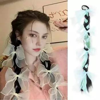 Плетеный парик из фантазийной пряжи, парик из синтетического волокна, жаропрочный и термостойкий женский парик, подходящий для вечеринок