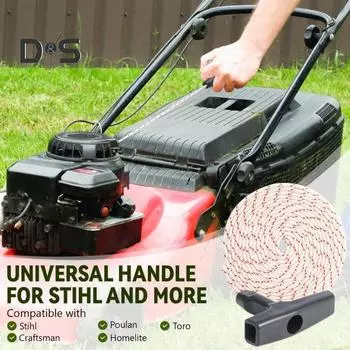 Плетеный пусковой трос 10 м тяговый трос с ручкой стартера высокопрочный трос универсальная замена для генераторов газонокосилок триммеров 1 Set