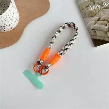 Плетеный ремешок для мобильного телефона, съемная цепочка для подвешивания телефона, ремешок на запястье, веревка, брелок 05