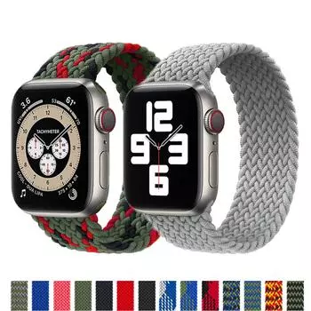 Плетеный ремешок Solo для Apple Watch 44 мм, 45 мм, 42 мм, 40 мм, 38 мм, 41 мм, ультра 49 мм, браслет correa iwatch series 8, 7, 3, 5 SE 6, ремешок