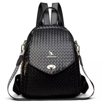 Плетеный рюкзак для женщин большой вместимости, удобный, с простым темпераментом и модный рюкзак для женщин
