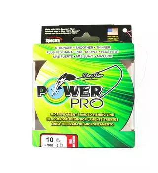 Плетеный шнур Power Pro Spectra 10 фунтов на 300 ярдов, красный (4656) красный