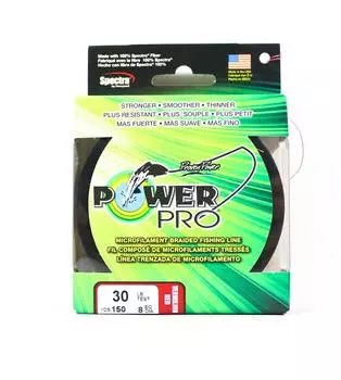 Плетеный шнур Power Pro Spectra 30 фунтов на 150 ярдов, красный (4823)