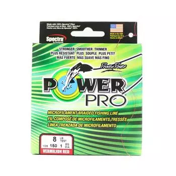 Плетеный шнур Power Pro Spectra 8 фунтов на 150 ярдов, красный (4588)