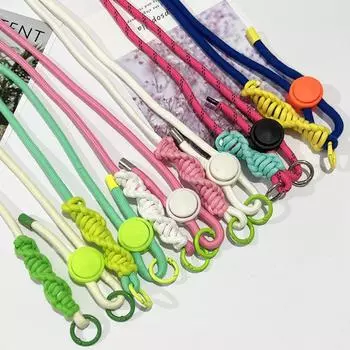 Плетеный шнурок для телефона, шнурок с регулируемым диаметром, брелок через плечо, брелок для ключей G