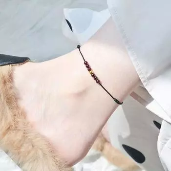 Плетеный веревочный браслет для женщин и мужчин, плетеный вручную красный веревочный браслет для девочек на день рождения, дружба, подарок на удачу, красные и черные ювелирные изделия чёрный