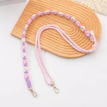 Плетеный вручную кроссбоди шнурок для мобильного телефона, регулируемый плетеный ремешок для сумки с ромашками, для девушек, дам, женщин 12