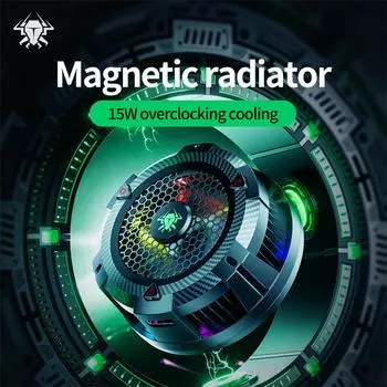 PLEXTONE EX1 Pro Мобильный телефон Планшет Магнитный радиатор Полупроводниковый охлаждающий задний зажим RGB Световой вентилятор чёрный