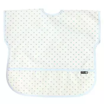 Пли? непромокаемый нагрудник для младенцев с короткими рукавами, 43 Cream Sky Heart, 1 шт., 1 шт.