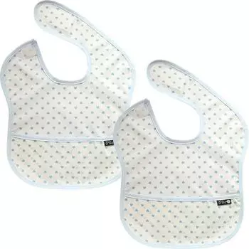 Пли? водонепроницаемый нагрудник для детского питания 2р, 1 шт., 43 Cream Haneul Heart