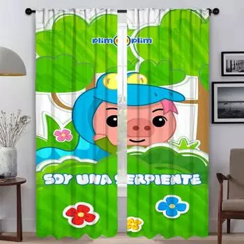 Plim-Plims Blackout Curtain for Room 2 Panel Shades Curtains for Bedroom Partition Blinds Home Interior Curtains Living Kitchen W50xH70cmx2pcs-CL