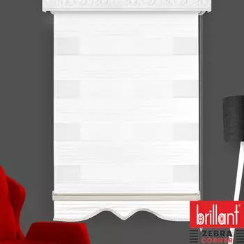 Плиссированная белая юбка Zebra Curtain Slice